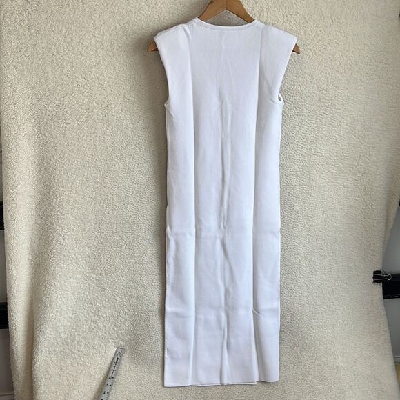 J Crew Sleeveless sweater-dress in stretch viscose blend Womens Small White - Picture 3 of 10